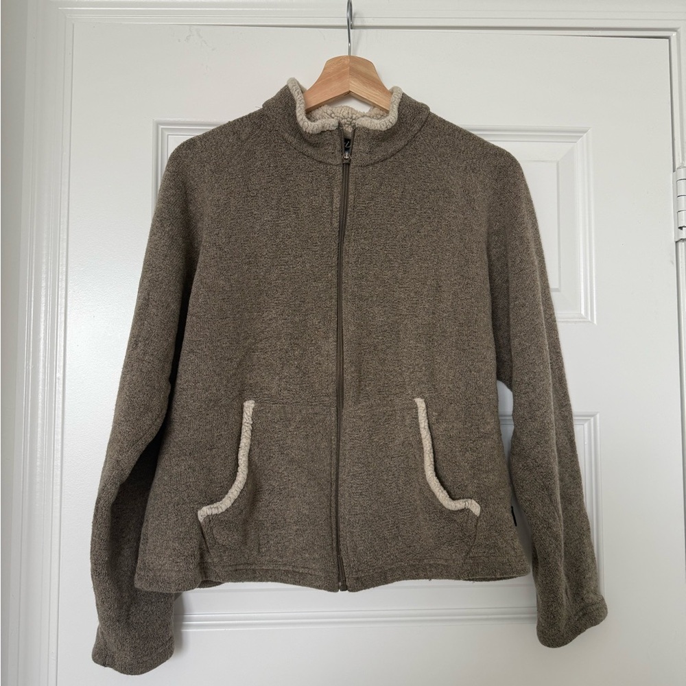 Kühl Alfpaca Fleece Full Zip Sherpa Jacket Medium Brown Gorpcore Hiking Jacket